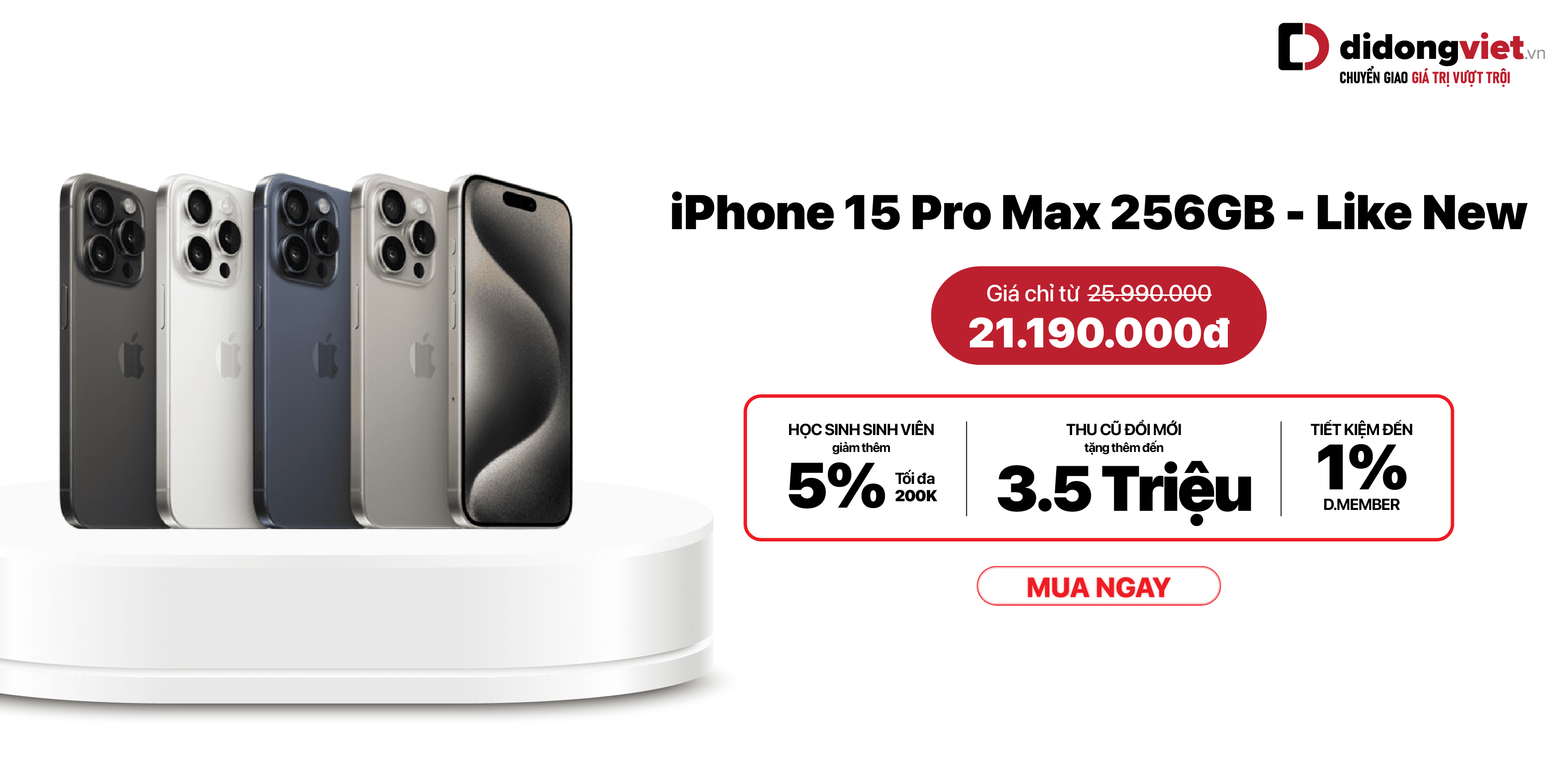 iPhone 15 Pro Max 256GB - Like New