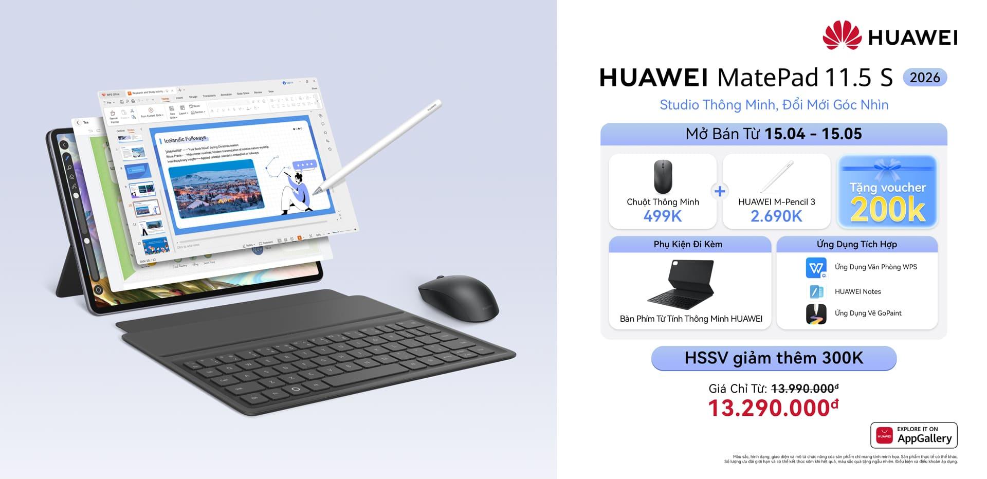 HUAWEI MatePad 11.5 S 2026 Chính Hãng