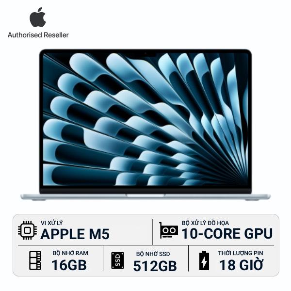 MacBook Air M5 15 inch 16GB/512GB Chính Hãng