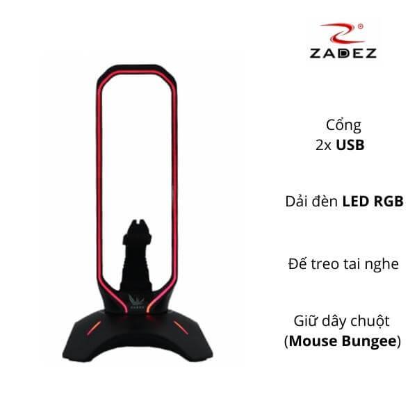 Đế treo tai nghe 3 in 1 Zadez ZHS-701G