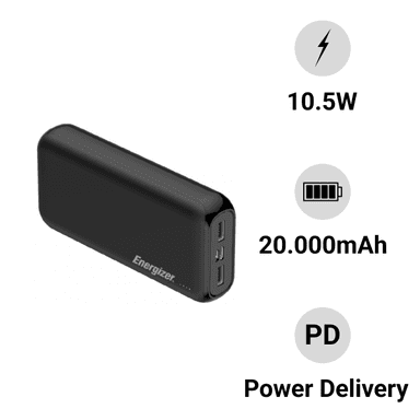 Pin sạc dự phòng Energizer 20.000mAh /3.7V Li-Polymer - UE20010BK